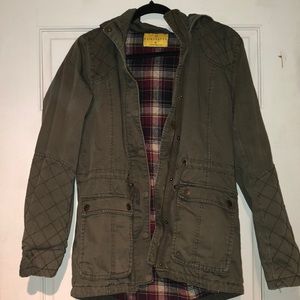 Army green winter coat